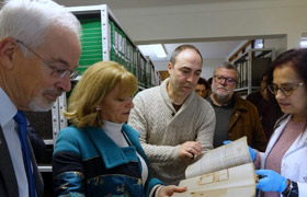 Presidente e Vereadores da C.M. de Coimbra visitam o Centro de Digitalização do Arquivo Geral